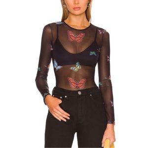 superdown mesh butterfly top